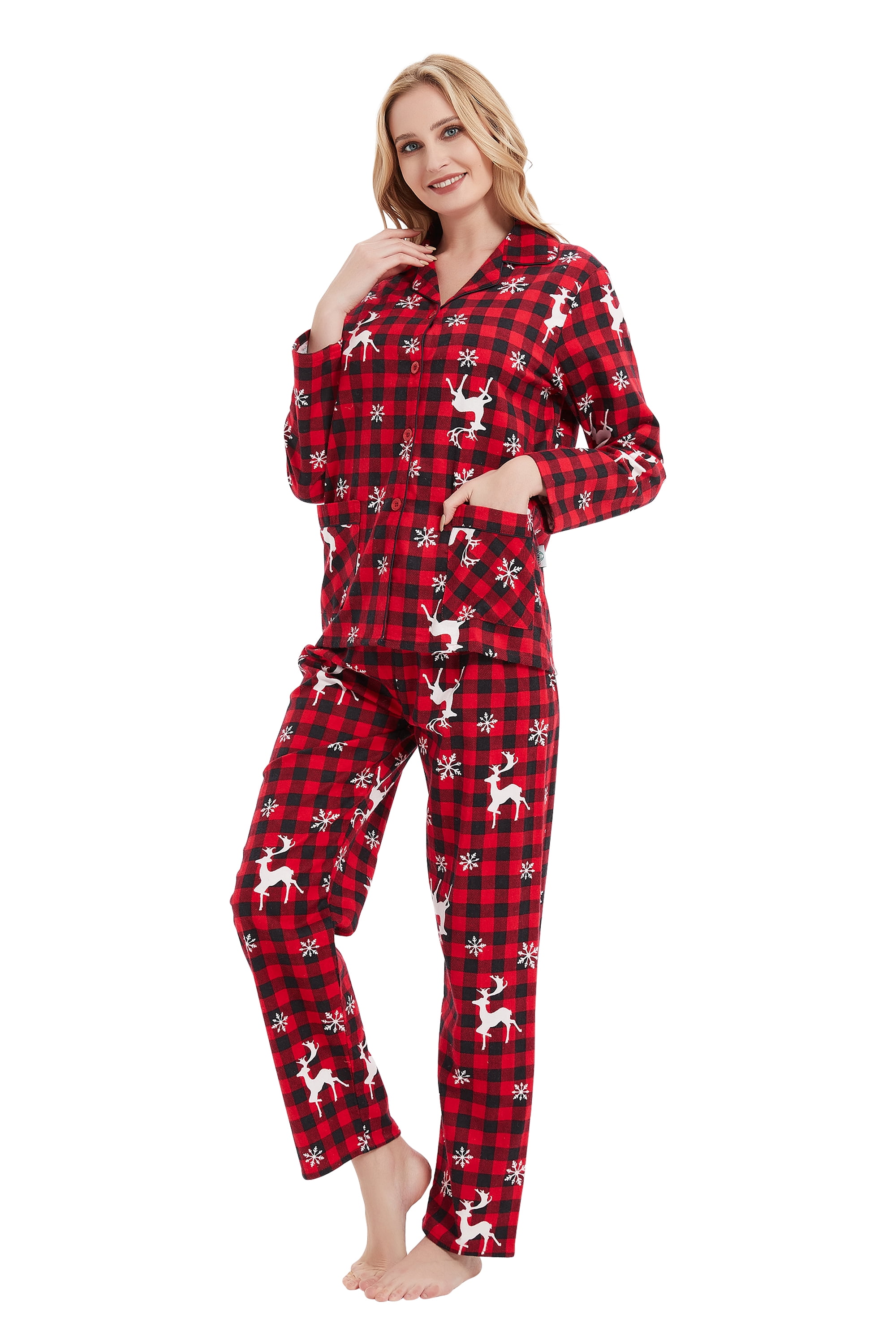 NWT-Mens Christmas I'm On The Nice List Red Gray 2 Pc Winter Pajamas-sz XL & 2XL 