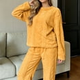 thumbnail image 5 of Gamivast Winter 2 Piece Sets for Women Fleece Long Sleeve Crewneck Top Pants Sleepwear Cozy Loungewear Winter Warm 2 Piece Sweatsuit, 5 of 7