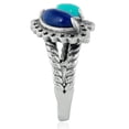 thumbnail image 5 of Sterling Silver Lapis Lazuli and Sleeping Beauty Turquoise Bypass Ring, Sizes 5 to 11, 5 of 11
