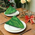 thumbnail image 3 of Coolnut St Patrick's Day Clover Cloth Napkins Set of 6, Oversized Washable Reusable Polyester Dinner Table Napkins for Family, Restaurant, Party Decor, 20 x 20 Inch, 3 of 7