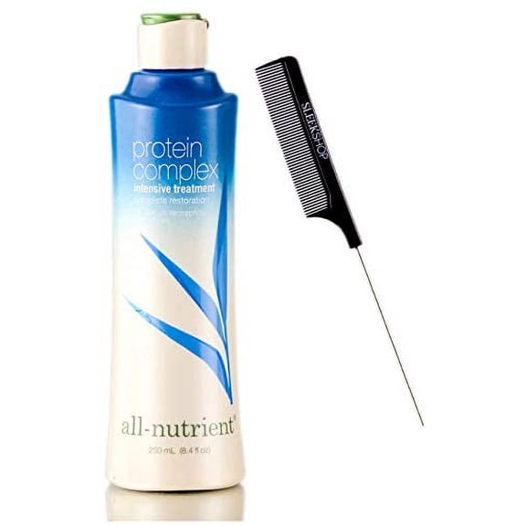 All-Nutrient Protein Complex, Intensive Hair Treatment, Complete Restoration (w/ Sleek Comb) UV+ Color Protection, 100% Vegan (8.4 OZ / 250 ML)
