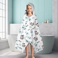 thumbnail image 6 of White Cow Milk Cloud Pattern Hooded Bath Towel，60"x35" for Ages 3 To 12 Kids, Quick Dry Lightweight Soft Microfiber Hood Beach Towel Cover Up for Kids, 6 of 7