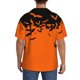 thumbnail image 3 of Balery Halloween With Black Bats Camisa Casual de Manga Corta con Botones para Hombre, Texturizada, Estilo Cubano, para Playa, Verano-Medium, 3 of 5