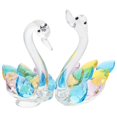 thumbnail image 4 of Crystal Swan Figurine Set Space Saving Desktop Decoration, Unique Swan Statues for Living Room & Office, Elegant Crystal Craft Ornaments (2pcs), 4 of 4