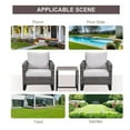 thumbnail image 2 of PARKWELL 7 Piece Outdoor Patio Furniture Set with Fire Pit Table,Rattan Sofa Single Chairs Conversation Seating Group with Cushions Beige, 2 of 9