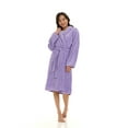 thumbnail image 3 of North 15 Women's Super Soft Warm Plush Fleece Bathrobe-Levender, 3 of 6