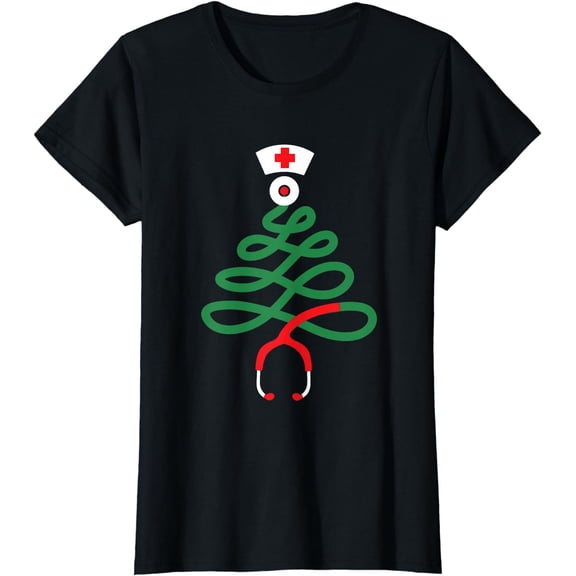 Christmas Tree Nursing Shirt Funny Nurse RN LPN Squad Gift T-Shirt