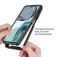 thumbnail image 3 of Compatible with Motorola Moto G9 Plus Case Upgrade Full Body Clear Bumper with Screen Protector - Black, 3 of 4