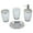 White, variant on Zeiwohndc Space Saving Bathroom Accessories Set Plastic Washing Cup Holder Soap Box
