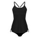 thumbnail image 5 of Traje de baño de moda para mujer, sin mangas, sólido, con push-up, acolchado, conjunto de blusa, traje de baño de poliéster para mujer, 5 of 7