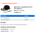 thumbnail image 2 of Water Pump - Compatible with 2010 - 2019 Jaguar XF 2011 2012 2013 2014 2015 2016 2017 2018, 2 of 2