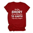 thumbnail image 6 of Blmnix Short Sleeve Womens Tops Trendy Crew Neck Letter Loose Graphic T-Shirts Shirts 2024, 6 of 8
