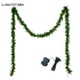 thumbnail image 3 of 13FT Lighted Christmas Garland Battery Powered Artificial Pine Greenery with Mini LED Lights for Indoor Outdoor Staircase Railing Mantle Home Holiday Party Decor(Batteries Not Included), 3 of 6