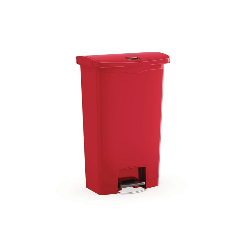 Streamline Resin Step-On Container, Front Step Style, 13 gal, Polyethylene, Red Streamline Resin Step-On Container, Front Step Style, 13 gal, Polyethylene, Red