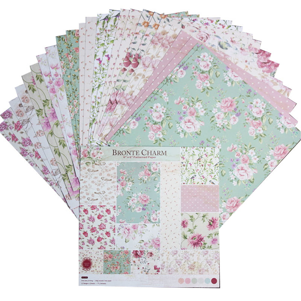 12X Paper Pad Origami Flower Scrapbooking Card Making Album Journal Decor Craft 