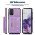thumbnail image 2 of Nalacover Wallet Crossbody for Samsung Galaxy A51 4G Phone Case with Lanyard Strap Credit Card Holder, PU Leather Protective Handbag Purse Kickstand Bling Diamond Cover Women Girl, Purple, 2 of 10
