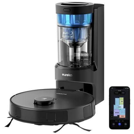Eureka Self-Emptying Robot Vacuum with HEPA Filter, Smart Navigation & Voice Control, NERE10SW