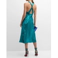 thumbnail image 2 of Liv Foster Womens Foil Chiffon Halter Cocktail And Party Dress, 2 of 6