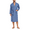 Blue, variant on Men's Pure Cotton Robe, Lightweight and Soft, Long Summer Sleepwear 100% Cotton Robe with Pockets (Cobalt Blue, XL)
