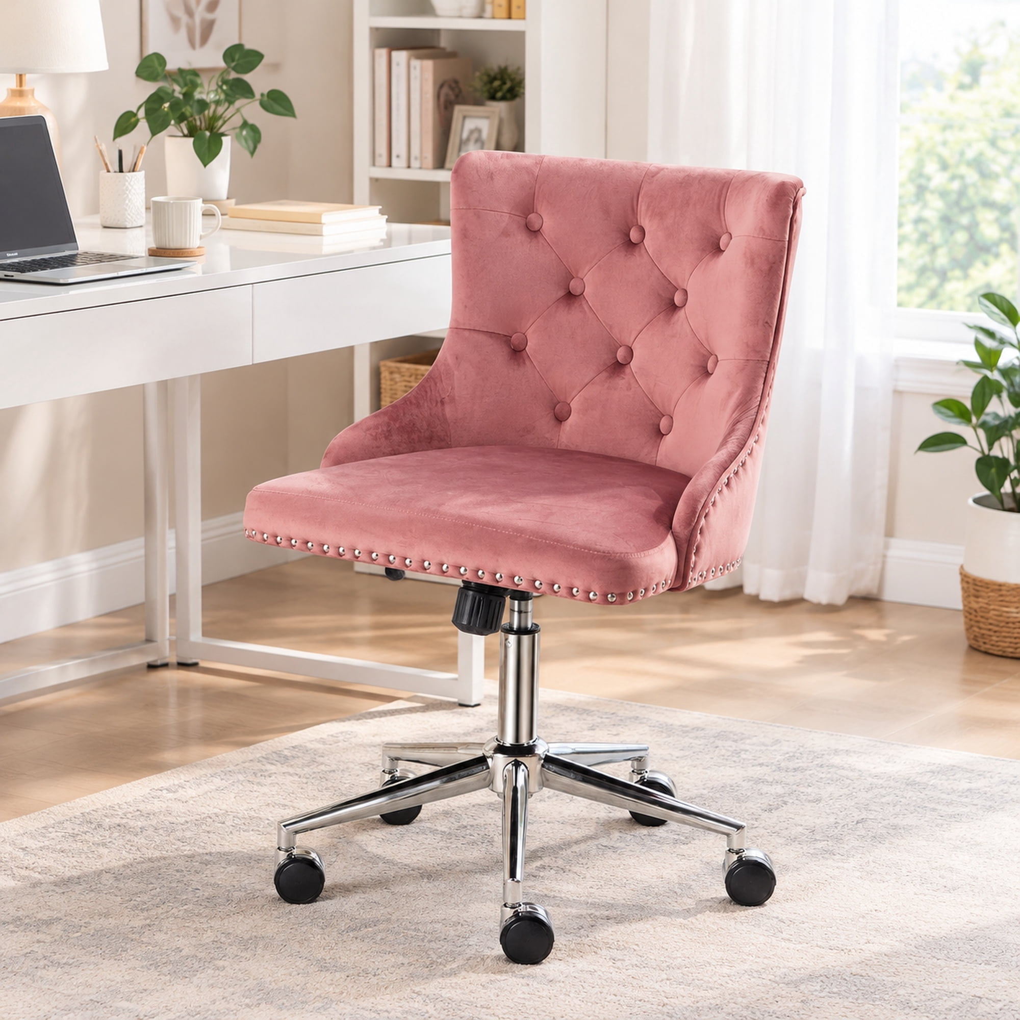 velvet office chair - adjustable product