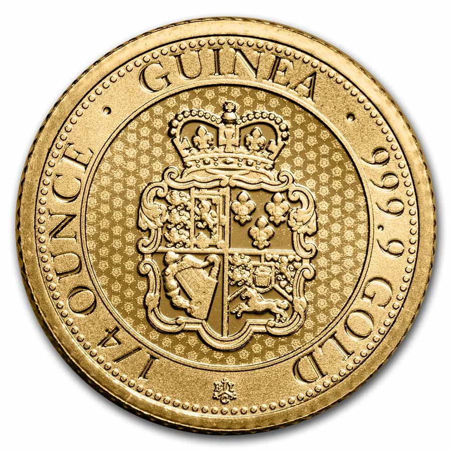 Gold Coin St. Helena 1/4 oz Gold £25 Guinea BU Rose Sceptre or Spade (Random Year & Designs)