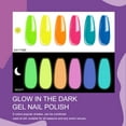 thumbnail image 3 of Glow in The Dark Gel Nail Polish Set - 6 Colors Luminous Neon U V Soak Off Gel Nail Polish Kits Nail Art, 3 of 9