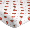 thumbnail image 2 of Jay Franco Strawberry Shortcake Queen Size Sheet Set - Super Soft Kids 4 Piece Bedding Set - Microfiber Sheets Includes Reversible Pillow Covers, 2 of 5