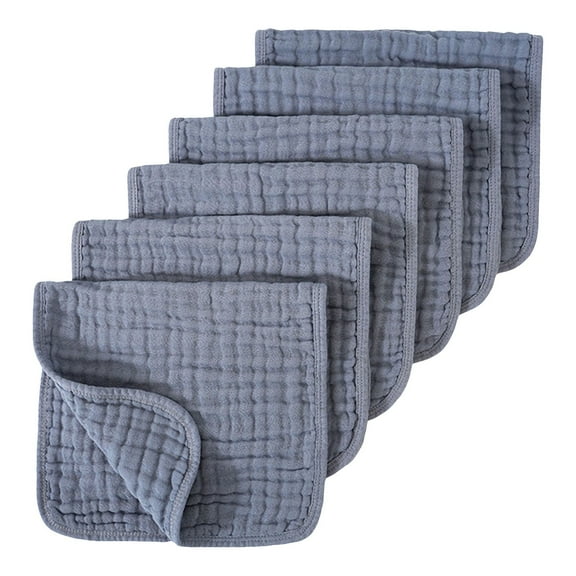 GXWEA Natural Baby Products Burp Cloths Baby Girl Muslin Burp Cloths 100% Cotton Muslin Cloths Large 20''X10'' Extra Soft And Absorbent 6 Pack Baby Burping Cloth For Boys And Girls Navy