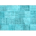 thumbnail image 1 of Ahgly Company Indoor Rectangle Patchwork Light Blue Transitional Area Rugs, 8' x 10', 1 of 4