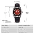thumbnail image 6 of BERNY Men's Quartz Watch - Volcanic-Inspired Design, Japanese Movement, 10ATM Waterproof Dress Wristwatch, AR Coating Sapphire Crystal Super Luminous, 6 of 10