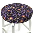 thumbnail image 3 of Susaid Lavender Flowers Print Elastic Bar Stool Cover Personalized Washable Stool Cover for Barbershop Home Bar Kitchen-14 inch, 3 of 7