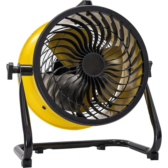 10 in. 3 Speeds Heavy Duty High Velocity Turbo Floor Fan in Yellow with Powerful 1/12 HP Motor