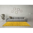 thumbnail image 3 of Ahgly Company Machine Washable Indoor Rectangle Abstract Yellow Modern Area Rugs, 8' x 12', 3 of 4