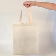 Sturdy Canvas Wholesale Tote Bags with Long Handle, Heavy Duty 11.81x15.7 Blank Totes Great for DIY Painting Printing Embroidery, 1 PCS