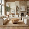 thumbnail image 3 of SAFAVIEH Modern Round Rattan Coffee Table, Natural, 3 of 14