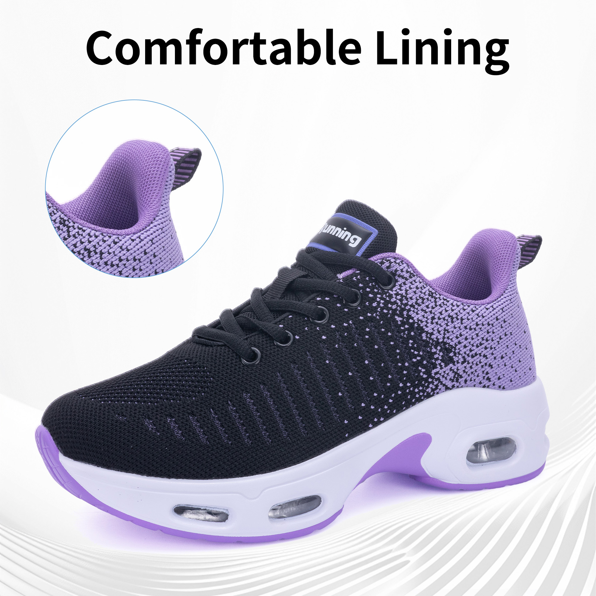 Broyon Women's Dual Air Cushion Walking Sneakers photo 5