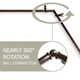 thumbnail image 3 of Aria Corner Window Curtain Rod 13/16 inch dia. 48-84" - Cocoa, 3 of 3