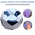 thumbnail image 3 of Sillón Puff Balón De Soccer Grande Adulto Blanco/azul Lunics Puff Soccer Gde BC/AZ, 3 of 6