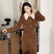 thumbnail image 2 of Conjunto de 2 piezas de pana para mujer, otoño e invierno 2022, faldas largas de diseño para mujer, conjuntos de moda coreana para mujer, 2 of 4