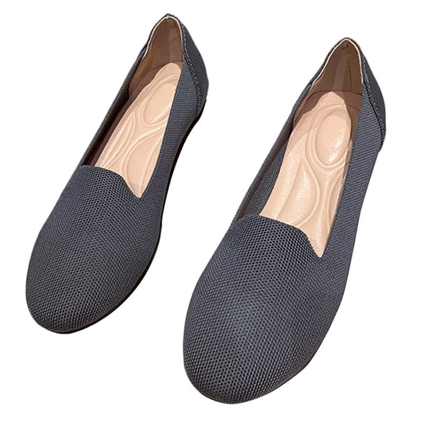 Mocasines Zapatos sin cordones Wdftyju Tejido cómodo para mujer 39 Gris