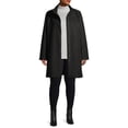 thumbnail image 4 of Time and Tru Women's Plus Size Faux Wool Funnel Neck Coat, 4 of 6