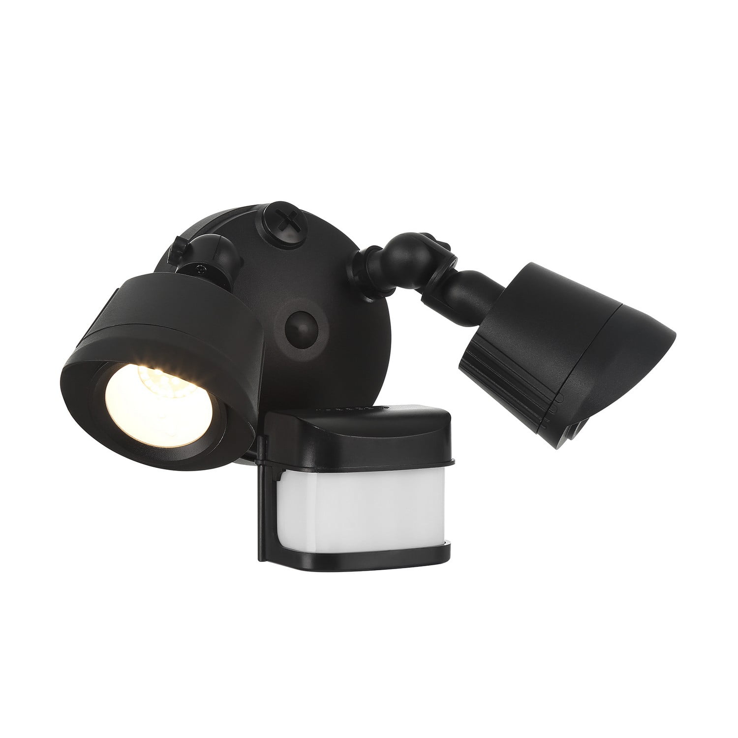 LED Motion Sensored Double Flood Light in Black