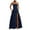 DT-Dark Blue, variant on DailyTrove Women's Two-Tone Strapless High-Slit Maxi Dress - Polyester Formal Evening Gown, Edgy for Galas & Weddings