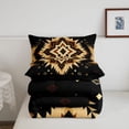thumbnail image 5 of Homewish Black Gold Bohemian Twin Comforter Sets,Boho Exotic Style Bedding Set,Black Reversible,2pcs,1 Comforter and 1 Pillowcase, 5 of 7