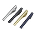 thumbnail image 1 of 4pcs Simple Modern Necktie Clips Shiny Metal Tie Bar Clips in Different Color, 1 of 8