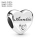 thumbnail image 5 of Charm Pandora Auntie Love Heart de plata de ley con circonitas, 5 of 5