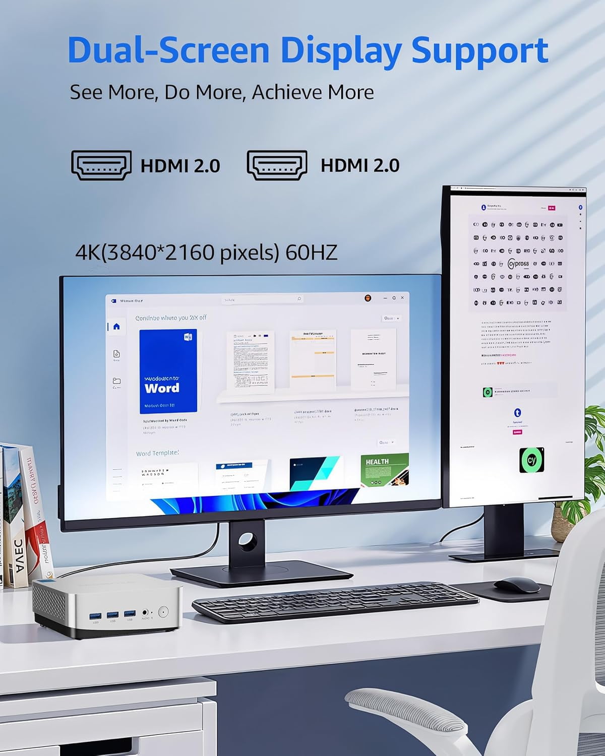 Leaderhub LP5C Mini PC Intel Core i5-12450HX 4.4GHz 8-Core, 16GB DDR4, 512GB SSD, Win11 Pro, WiFi 6, BT 5.2, Dual HDMI​