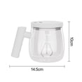 thumbnail image 7 of 13oz Automatic Mixing Cup - Food Grade, Heat-Resistant, Fast Charging, One-Key Operation, Leakproof Electric High-Speed Self Stirring Coffee Cup with Detachable Stirring Rod, 7 of 7