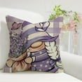 thumbnail image 6 of Spring Summer Gnome Decorative Throw Pillow Covers 18x18 Set of 4, Bloom with Grace Purple Lavender Flower Outdoor Pillowcase, Love Lives Here Plaid Stripes Farmhouse Cushion Case Home Decor, 6 of 6