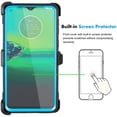 thumbnail image 2 of Mignova for Motorola G8 Case,[Built-in Screen Protector][Kickstand] Heavy Duty Rugged PC Back &Soft TPU Inner Armor Swivel Belt Clip Holster Protective Case for Motorola G8 6.4 Inch(Blue), 2 of 6